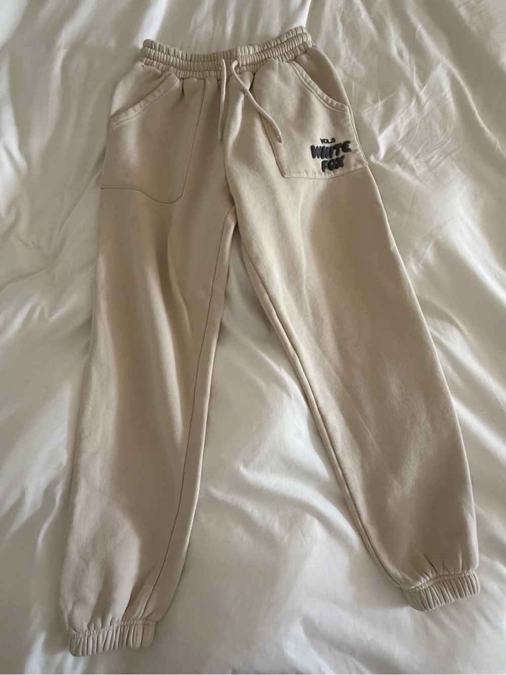 White Fox Vol3 Jogger Sweats in Cream